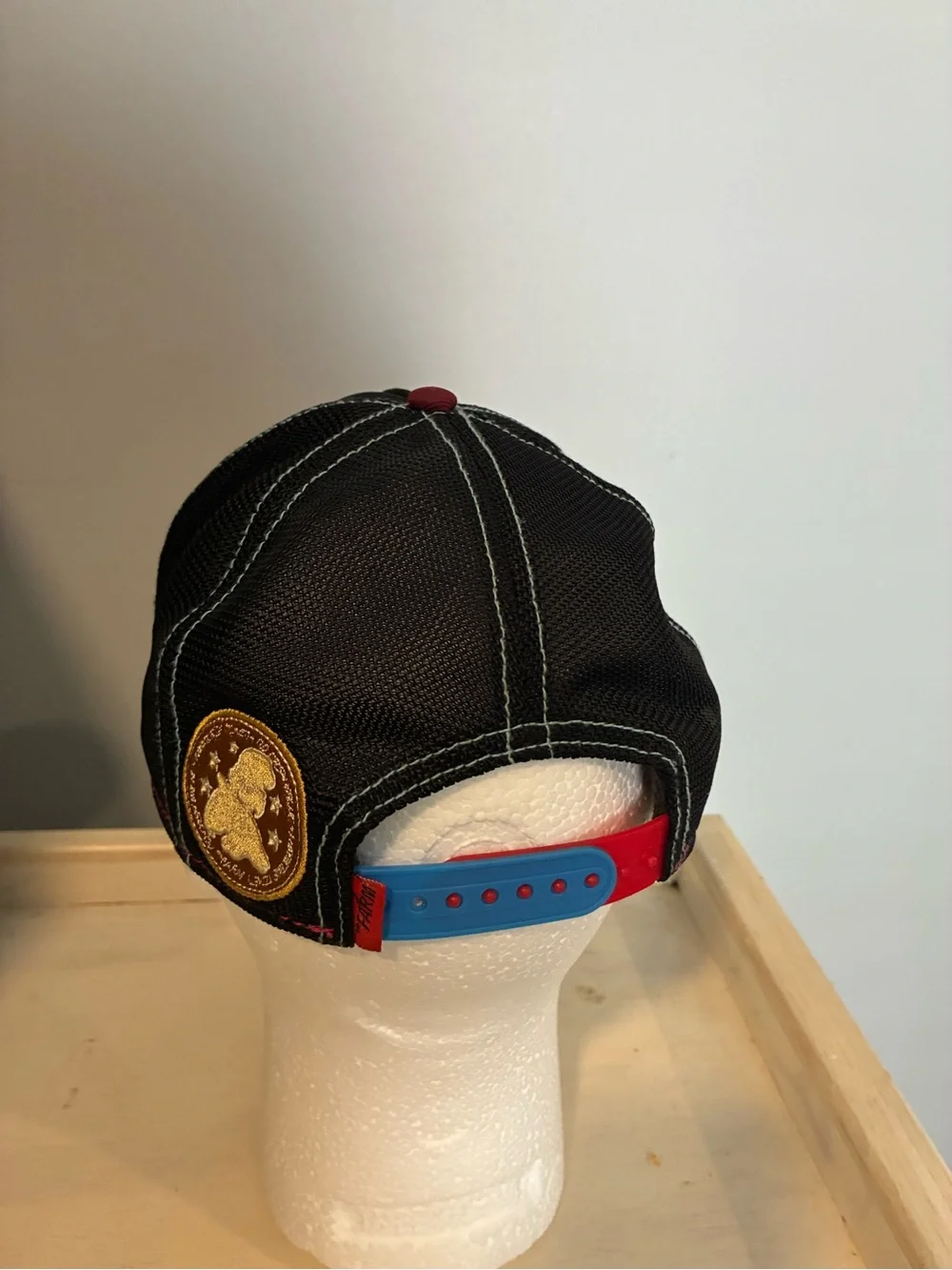 Boss Black Cap with Pink Trim and Embroidered Gorilla Patch